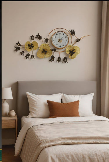 The Golden Pansy Timepiece (42 x 19 Inches)